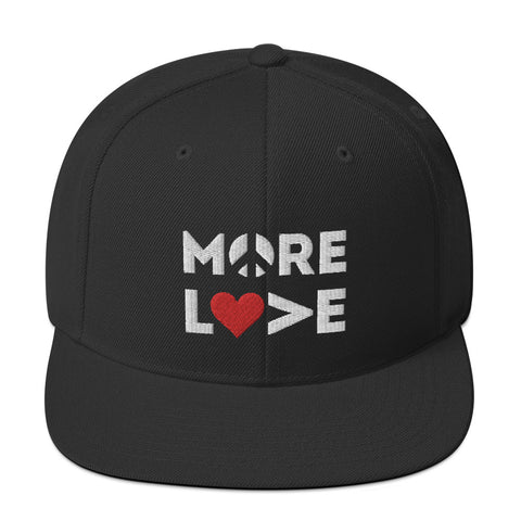 More Love Embroidered Snapback Hat