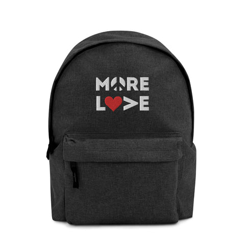 More Love Embroidered Backpack
