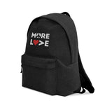 More Love Embroidered Backpack