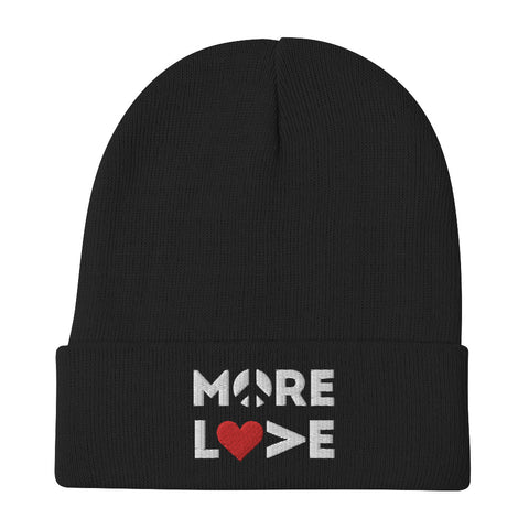 More Love Embroidered Beanie